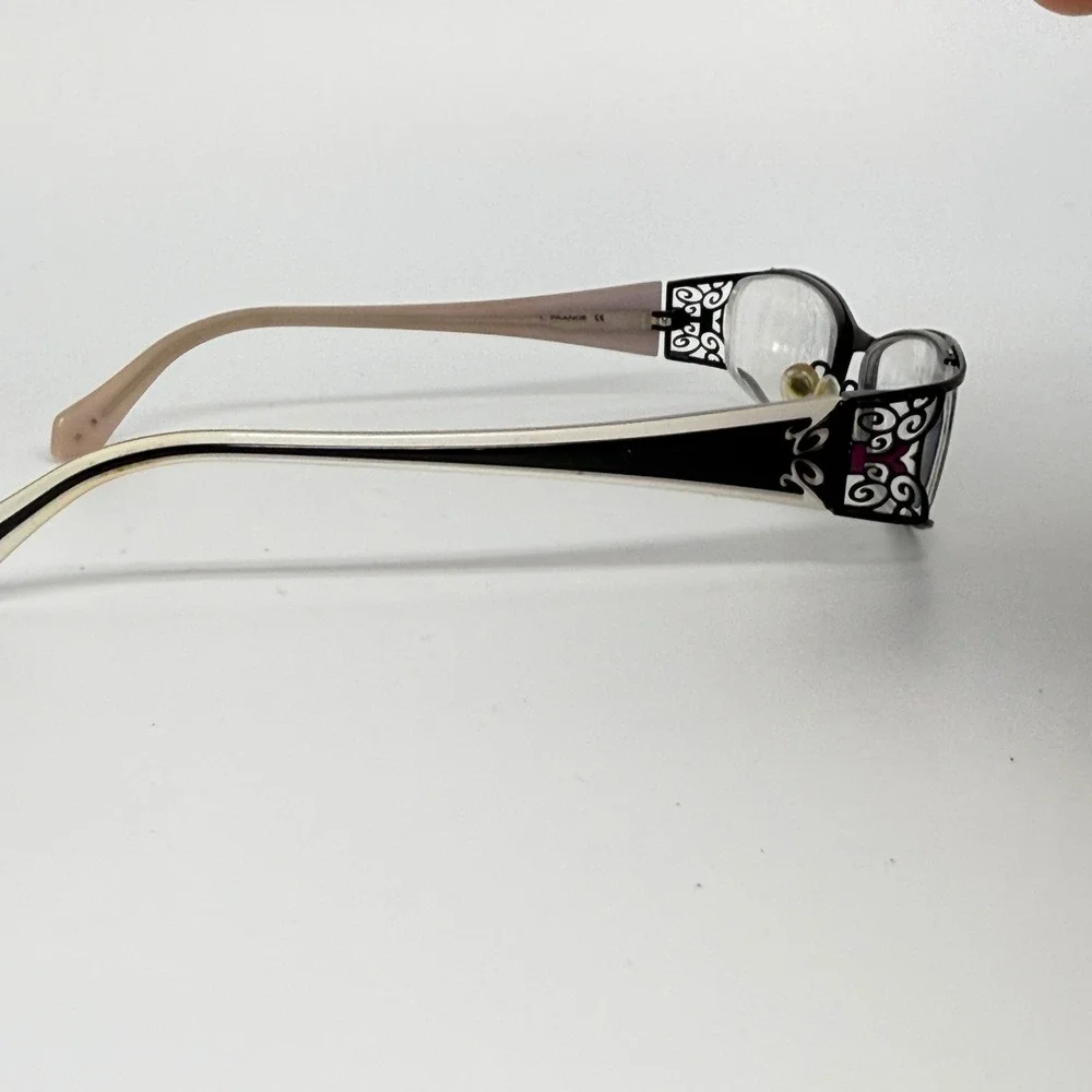 Koali 6467K Brown Pink Rectangular Filigree Eyeglasses Frames 52-16 France 21488